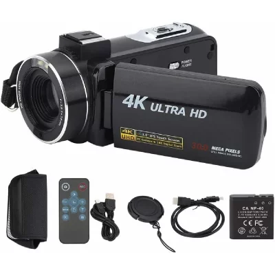 VENDOS85 Cam&eacute;scope Vid&eacute;o 30MP 4K Anti-tremblement 1080P HD noir