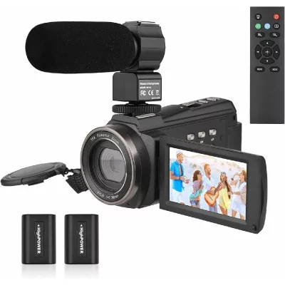 VENDOS85 Camescope Video 4K 48MP 60FPS avec WiFi/16X Zoom noir