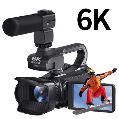 YONIS Cam&eacute;scope Y-40251-0 6K 64 MP Ecran Tactile 4 Pouces Zoom 18x Micro