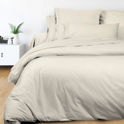 SONGE DE CAMILLE Camille 635012 Camille Housse de Couette Coton Ecru 240 x 220 cm