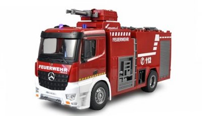 AMEWI Camion de Pompier T&eacute;l&eacute;command&eacute; Fourgon Pompe-Tonne FPT 1/18 &egrave;me RTR 2.4 Ghz