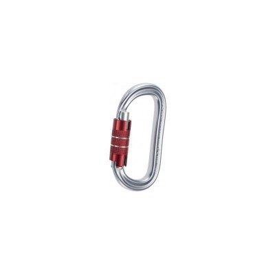 CAMP  Mousqueton escalade Oval Xl 2lock Gris/Rouge Unique