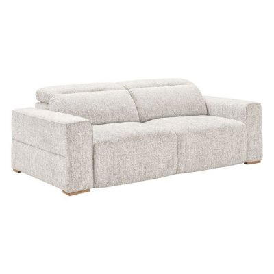 ALTOBUY Canap&eacute; 3 places assises coulissantes &eacute;lectriques en tissu boucl&eacute; gris