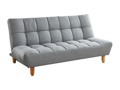 VENTE UNIQUE Canap&eacute; 3 places convertible clic clac en tissu ESTEBAN - Gris
