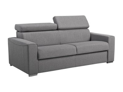 LINEA SOFA Canap&eacute; 3 places convertible express en tissu VIZIR - Gris