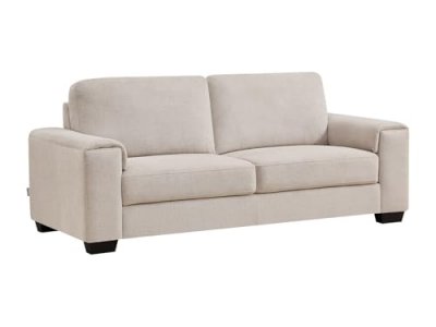 VENTE-UNIQUE Canap&eacute; 3 places en tissu textur&eacute; beige EMBAPO