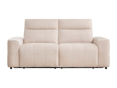VENTE-UNIQUE Canap&eacute; 3 places relax &eacute;lectrique en tissu chenille beige SCAMOCO