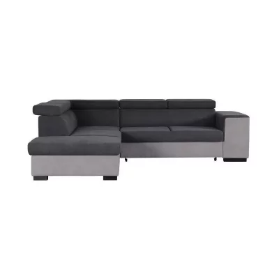 Canape angle fixe en.casa 5 places en tissu gris 220 x 271 x 77 cm