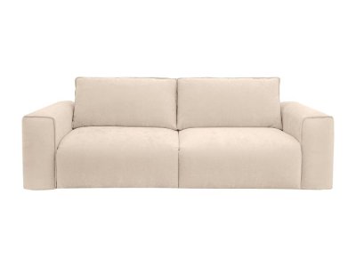 VENTE UNIQUE Canap&eacute; convertible 3 places beige
