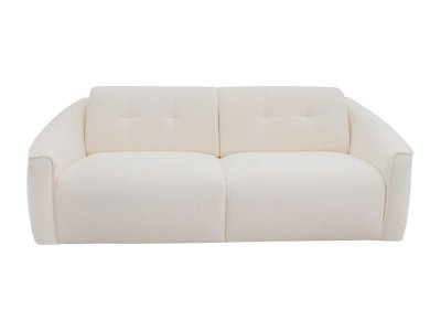 VENTE-UNIQUE Canap&eacute; convertible 3 places blanc