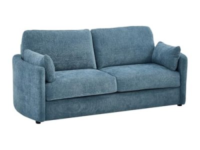 VENTE UNIQUE Canap&eacute; convertible 3 places bleu