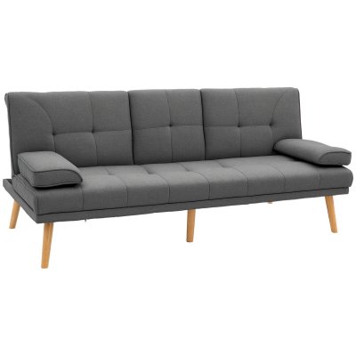 HOMCOM Canap&eacute; convertible 3 places design scandinave