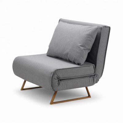 KOSMI Canap&eacute; Convertible D&eacute;pliable 1 Place - Vahin&eacute; Gris