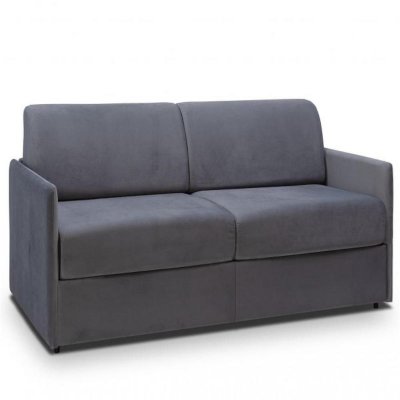 INSIDE75 Canape convertible [en.casa] 2 places en simili-cuir gris 140 x 170 x 45 cm