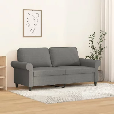 VIDAXL Canape convertible en.casa 2 places en tissu gris 172 x 172 x 80 cm