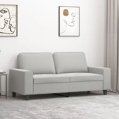VIDAXL Canape convertible  2 places en tissu gris 77 x 174 x 80 cm