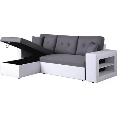 HABITAT ET JARDIN canap&eacute; d'angle convertible/r&eacute;versible axel - 3 places - blanc/gris 