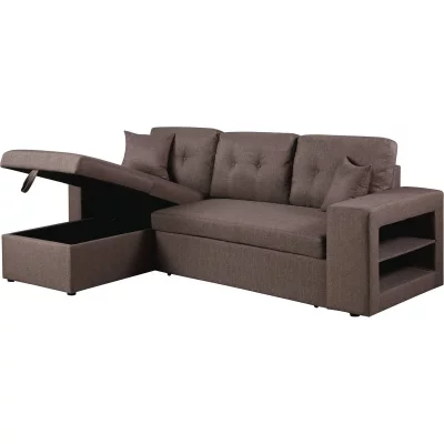 HABITAT ET JARDIN Canap&eacute; d'angle convertible/r&eacute;versible 'Axel' - 3 places - Taupe