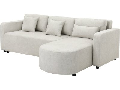 HABITAT ET JARDIN Canap&eacute; D'angle Convertible/r&eacute;versible En Tissu ""charles"" - 3 Places - B