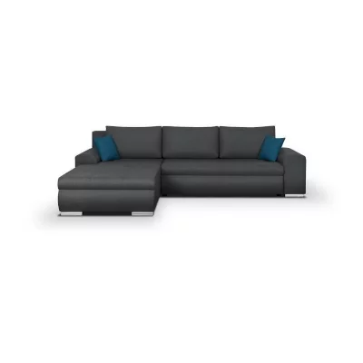 GENERIQUE Canape d'angle convertible r&eacute;versible INDIAN Gris fonc&eacute;