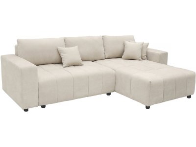 HABITAT & JARDIN Canap&eacute; D'angle Convertible Style Bubble Tissu Chenille ""george"" 4 Place