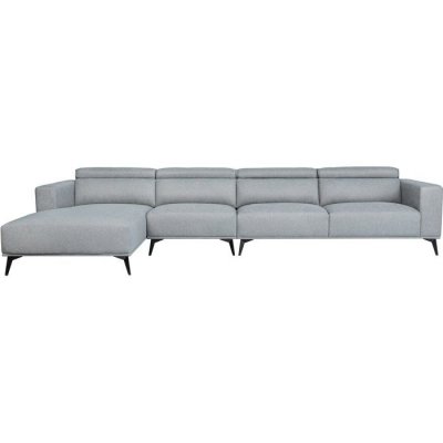 SABAIDECO Canap&eacute; d'angle modulable 4 places  LEONIE Greymist 357x175 convertible