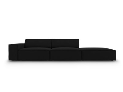 MICADONI HOME Canap&eacute; droit ""jodie"", 3 places, noir, velours MIC_3SOR_51_F1_JODIE7