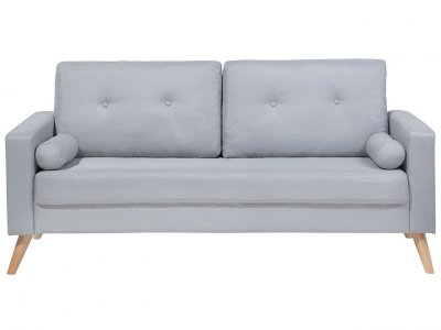 BELIANI Canap&eacute; en tissu gris clair Kalmar 