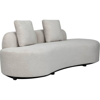 SABAIDECO Canap&eacute; fixe 4 places  SOPHIE beige tissu 232 x 94 x 70 cm