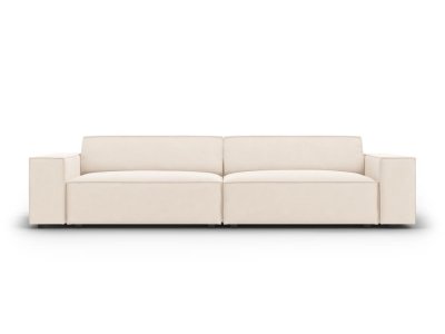 MICADONI HOME Canap&eacute; ""jodie"", 3 places, beige clair, velours MIC_3S_51_F1_JODIE1
