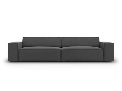 MICADONI HOME Canap&eacute; ""jodie"", 3 places, gris, velours MIC_3S_51_F1_JODIE6