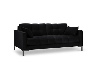 MICADONI HOME Canap&eacute; ""mamaia"", 3 places, noir, velours MIC_3S_51_F1_MAMAIA113