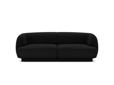 MICADONI HOME Canap&eacute; ""miley"", 2 places, noir, velours MIC_2S_51_F1_MILEY5