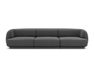 MICADONI HOME Canap&eacute; ""miley"", 3 places, gris, velours MIC_3S_51_F1_MILEY4