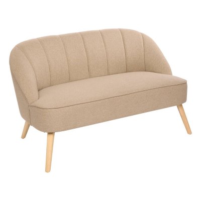 ATMOSPHERA Canap&eacute; Naova 2 Places 72x72x126 Cm Tissu Beige - 