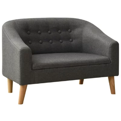 VIDAXL Canap&eacute; Pour Enfants Gris Tissu 