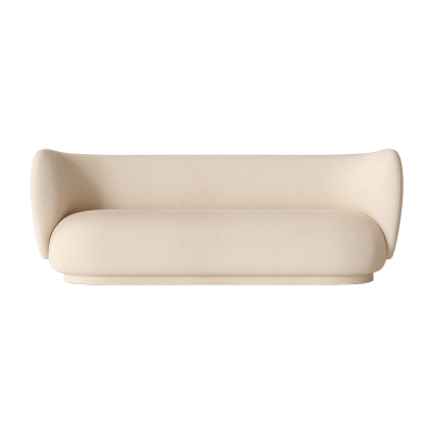 FERM LIVING Canap&eacute; Rico 3 places blanc bross&eacute; - 