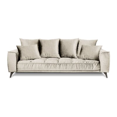  Canap&eacute; Tissu Droit Beige Altamo - 3 Places