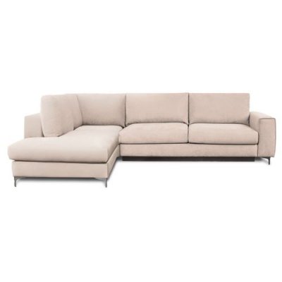 MAISON AUBERTIN Canap&eacute; Velours Angle Gauche Beige Fiesole 3 Places - Beige