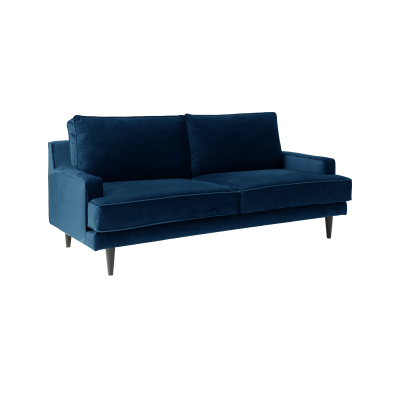 CAMIF Canap&eacute; velours Oscar 39 jours Bleu