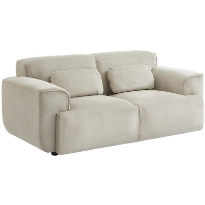 SWEEEK Canap&eacute;. Wallas. 2 places. tissu velours c&ocirc;tel&eacute; L 180 x P 98 x H 73cm