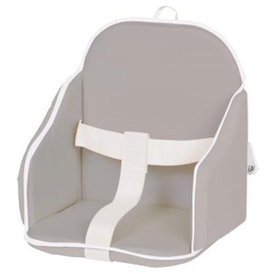 Candide - Coussin de chaise PVC avec sangles gris/blanc