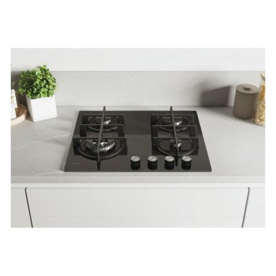 CANDY  CDIV6GBFE4WB Noir Int&eacute;gr&eacute; 60 cm Gaz 4 zone(s) - Neuf