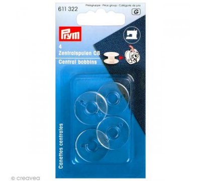 PRYM Canette en plastique pour machine &agrave; coudre - 20,5 x 11,7 mm - 4 pcs
