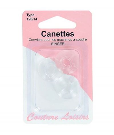 HEMLINE Canette en plastique pour machine &agrave; coudre Singer - 120/14 - 3 pcs
