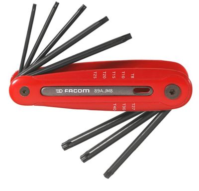 FACOM Canif cl&eacute; male &agrave; t&ecirc;te sph&eacute;rique Resistorx  - 8 pi&egrave;ces