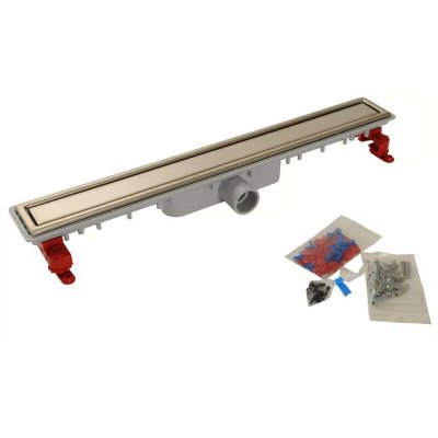 NICOLL Caniveau De Douche Docia  Faible Hauteur Avec Grille - 50X690Mm