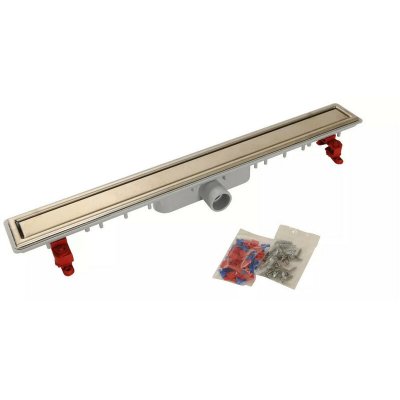 NICOLL Caniveau De Douche Docia  Faible Hauteur Avec Grille - 50X790Mm