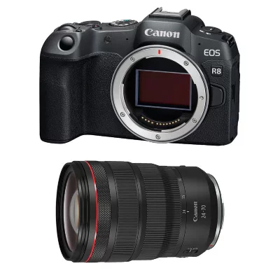 CANON  appareil photo hybride eos r8 + rf 24-70mm f/2.8 l is usm