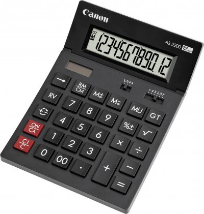 CANON  As-2200 Calculatrice Hb EMEA 12 Chiffres - Noir